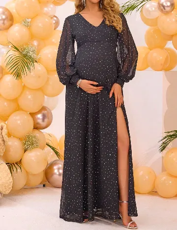 Rochie lunga SHEIN Maternity, negru