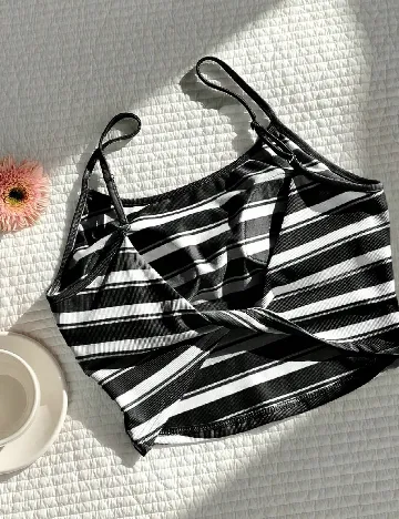 Top SHEIN, alb/negru