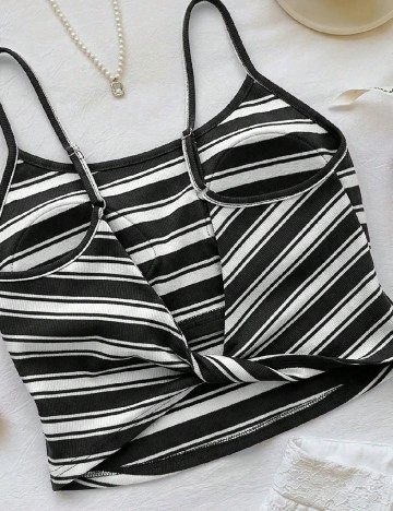 Top SHEIN, alb/negru