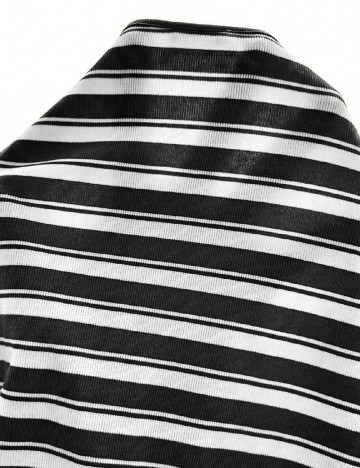 Top SHEIN, alb/negru