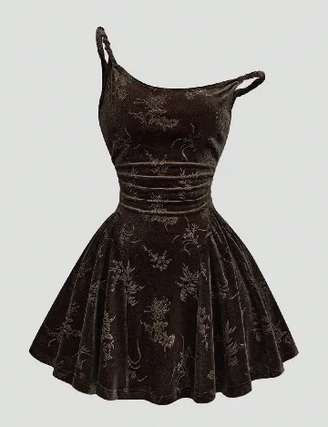 Rochie scurta SHEIN CURVE, maro