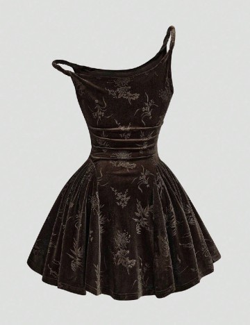 Rochie scurta SHEIN CURVE, maro