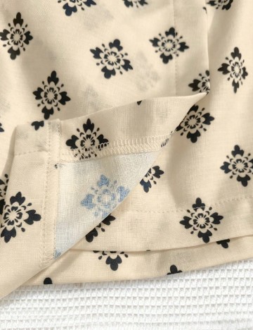 Fusta SHEIN, crem/negru