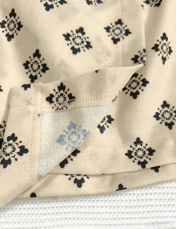 Fusta SHEIN, crem/negru