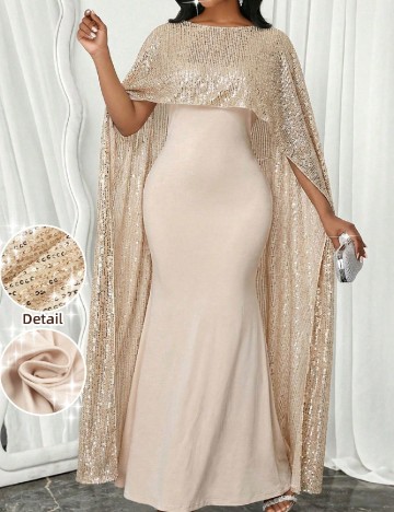 Rochie lunga SHEIN, crem