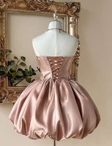 Rochie scurta SHEIN, piersica