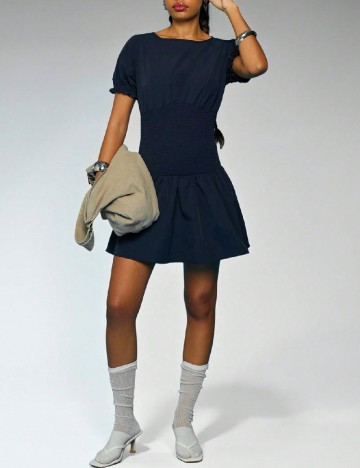 Rochie scurta SHEIN, bleumarin