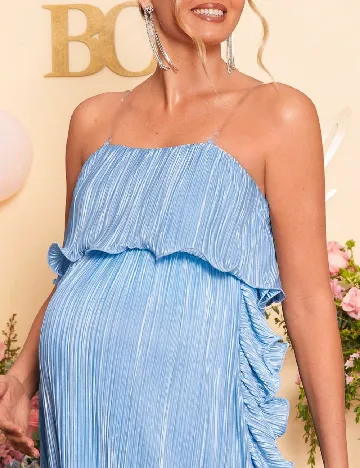 Rochie lunga SHEIN Maternity, bleu