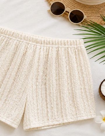 Pantaloni scurti SHEIN, crem
