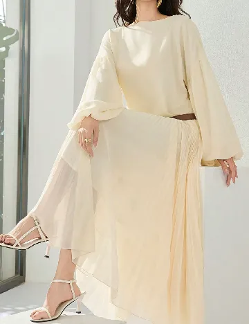 Rochie lunga SHEIN, crem
