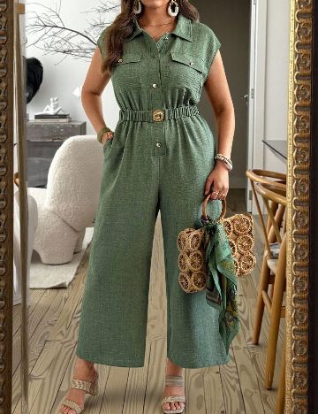 Salopeta SHEIN CURVE, verde