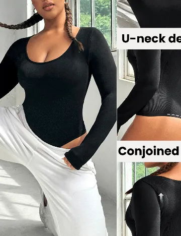 Body modelator SHEIN CURVE, negru