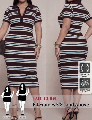 Rochie medie SHEIN CURVE, mix culori