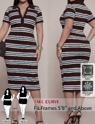 Rochie medie SHEIN CURVE, mix culori
