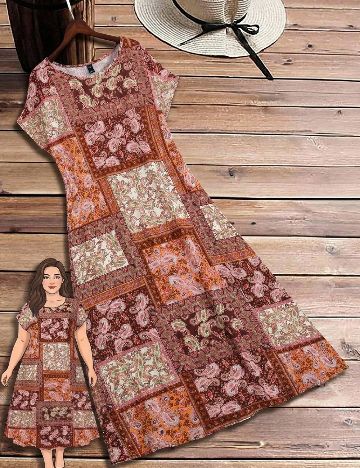 Rochie lunga SHEIN CURVE, mix culori