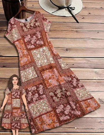 Rochie lunga SHEIN CURVE, mix culori