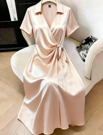 Rochie medie SHEIN CURVE, crem