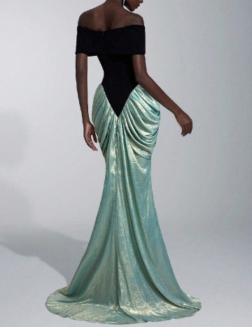 Rochie lunga Toleen, albastru