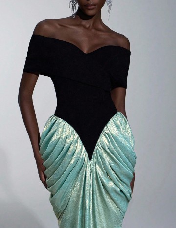 Rochie lunga Toleen, albastru