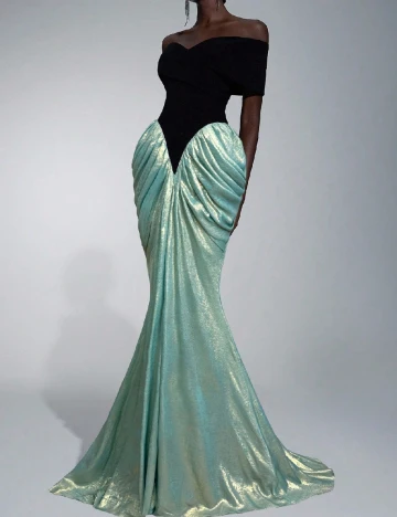 Rochie lunga Toleen, albastru