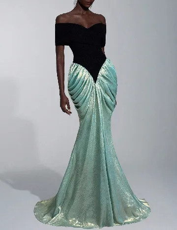 Rochie lunga Toleen, albastru