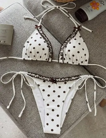 Costum de baie SHEIN, alb