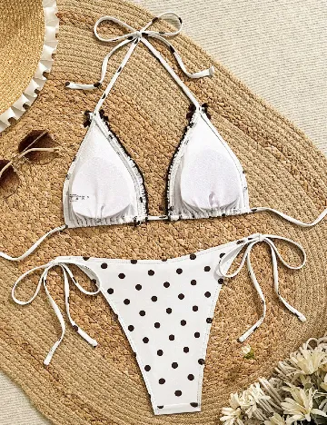 Costum de baie SHEIN, alb