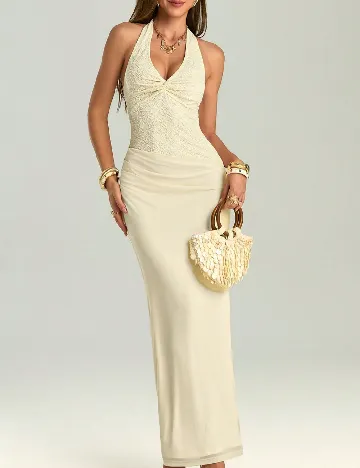 Rochie lunga SHEIN, crem