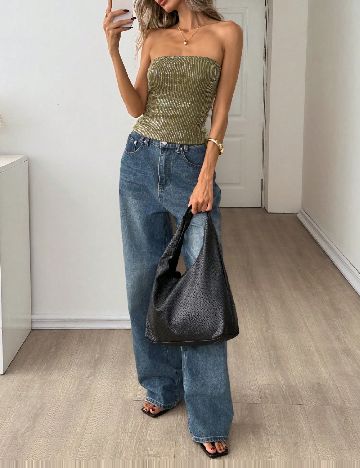 Top SHEIN, verde