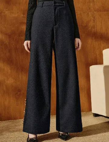Pantaloni Anewsta, gri inchis