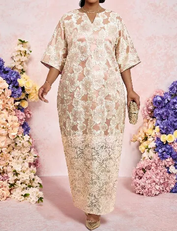Rochie lunga SHEIN CURVE, crem