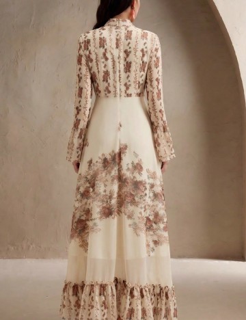 Rochie lunga Anewsta, crem
