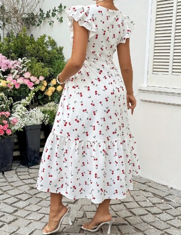 Rochie lunga SHEIN Maternity, alb