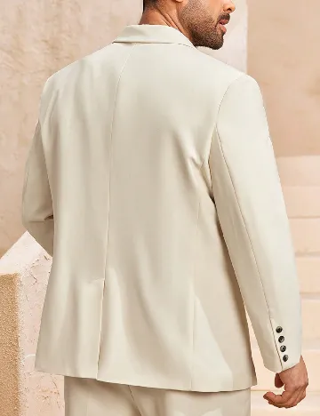Sacou SHEIN Plus Size Men, crem