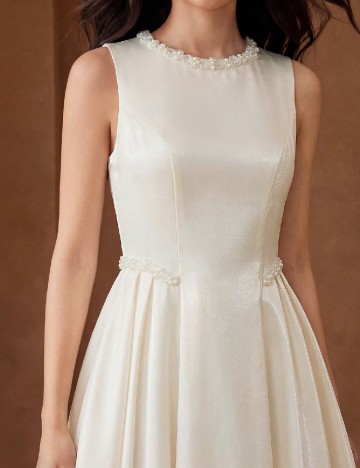 Rochie lunga Anewsta, crem