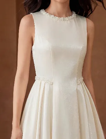 Rochie lunga Anewsta, crem