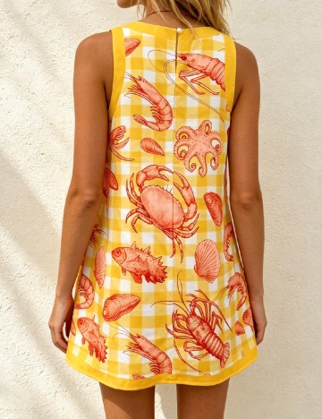 Rochie scurta SHEIN, galben