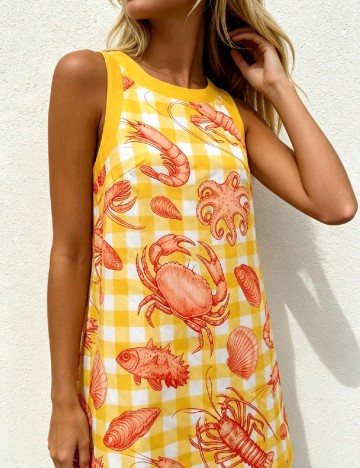 Rochie scurta SHEIN, galben
