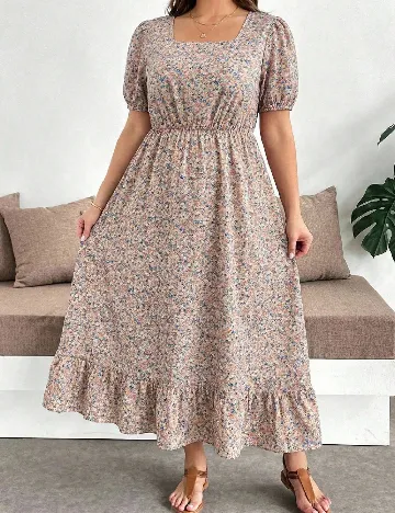 Rochie lunga SHEIN CURVE, floral print