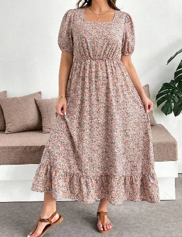 Rochie lunga SHEIN CURVE, floral print