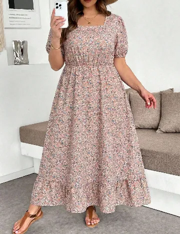 Rochie lunga SHEIN CURVE, floral print