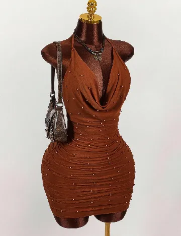 Rochie scurta SHEIN, maro