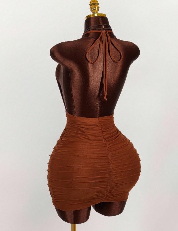Rochie scurta SHEIN, maro