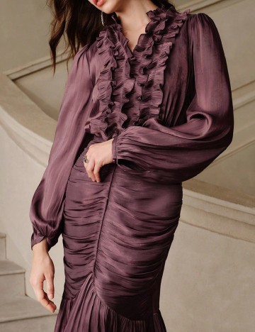 Rochie lunga Savoree, pruna