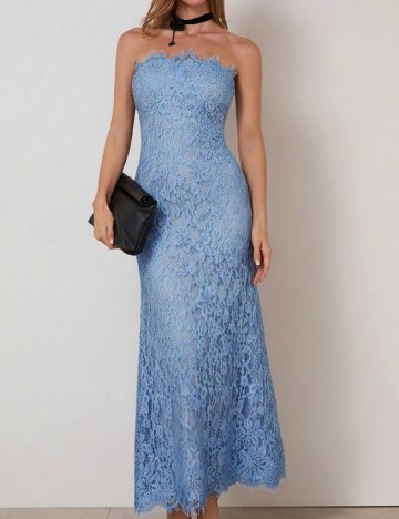 Rochie lunga Cosmina, albastru