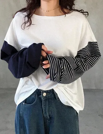 Bluza Friful, alb