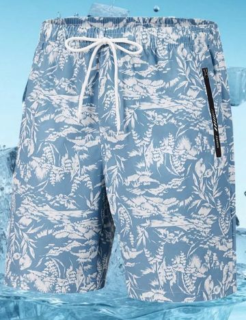 Pantaloni scurti de baie SHEIN, albastru