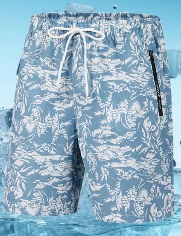 Pantaloni scurti de baie SHEIN, albastru