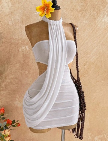 Rochie scurta SHEIN, alb