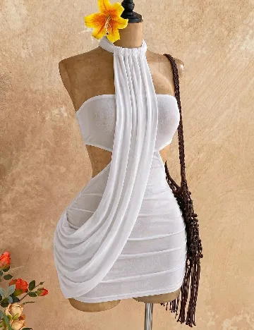 Rochie scurta SHEIN, alb